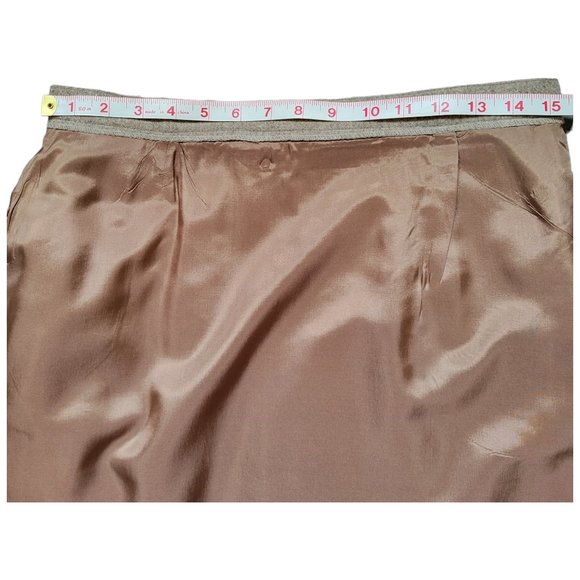 Jones New York Tan Straight Knee-High Wool Skirt Women’s Size 14P - Picture 10 of 13